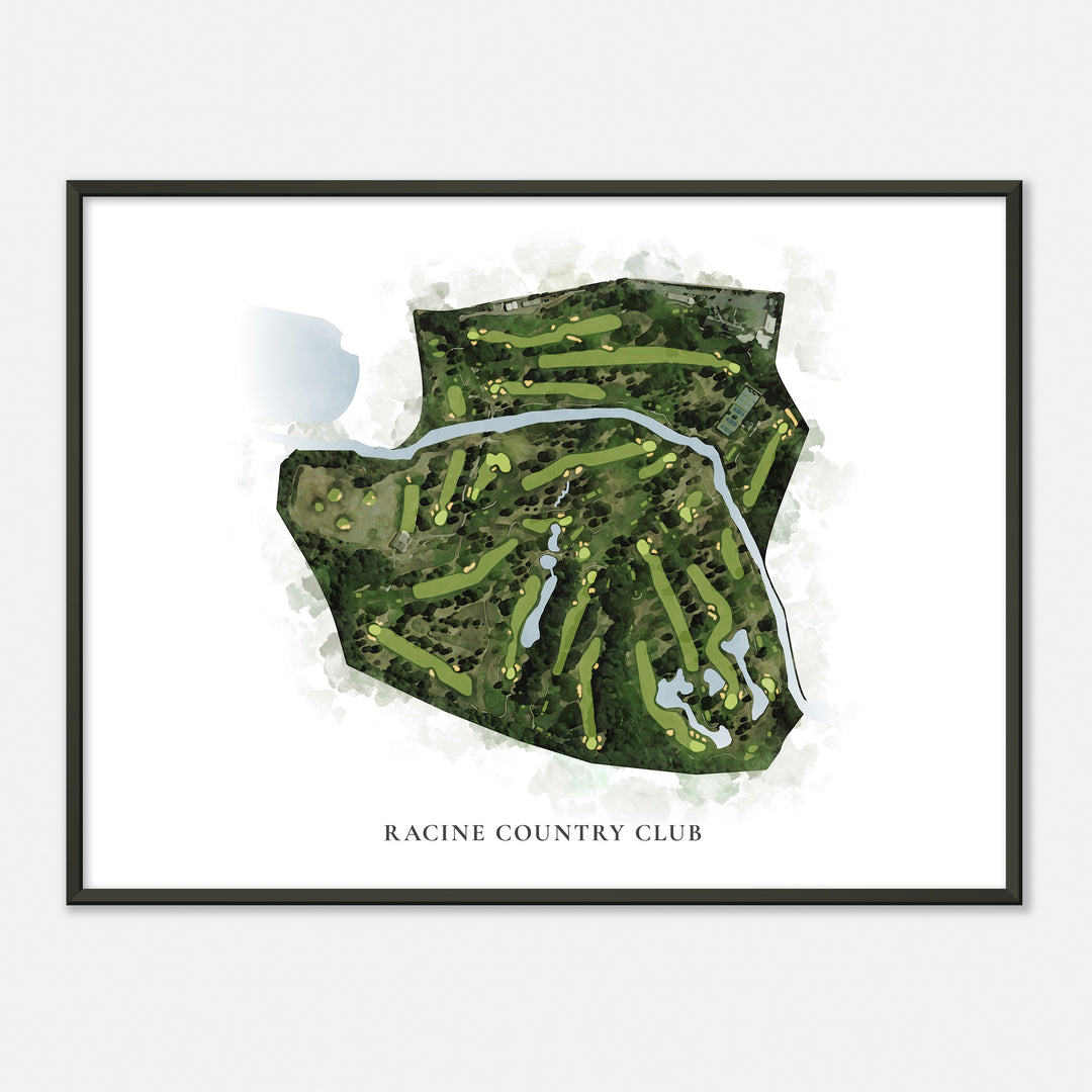 Print of Racine Country Club Classic Map