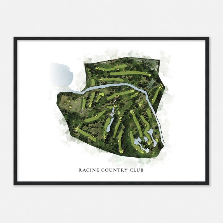 Print of Racine Country Club Classic Map