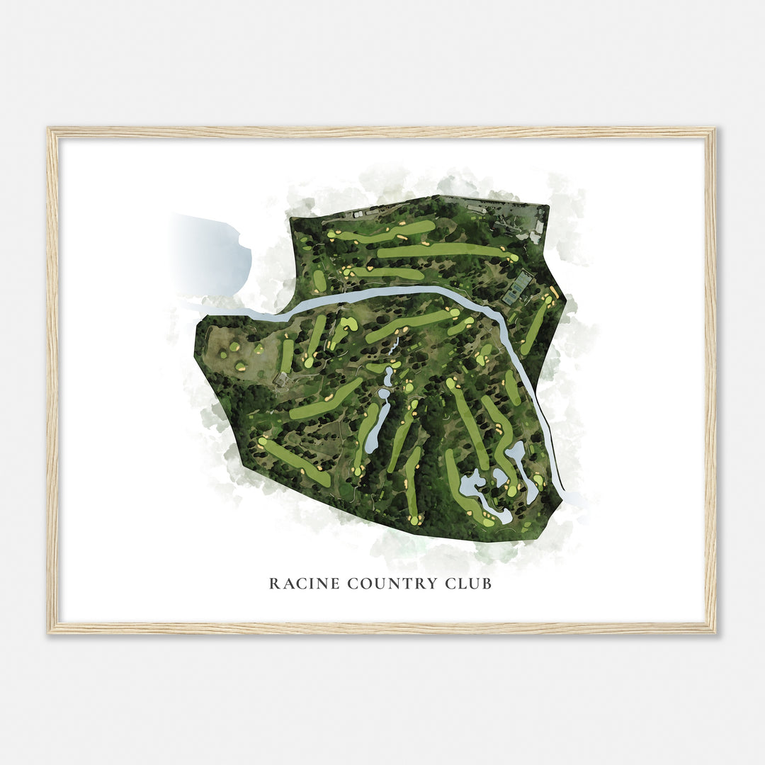 Print of Racine Country Club Classic Map