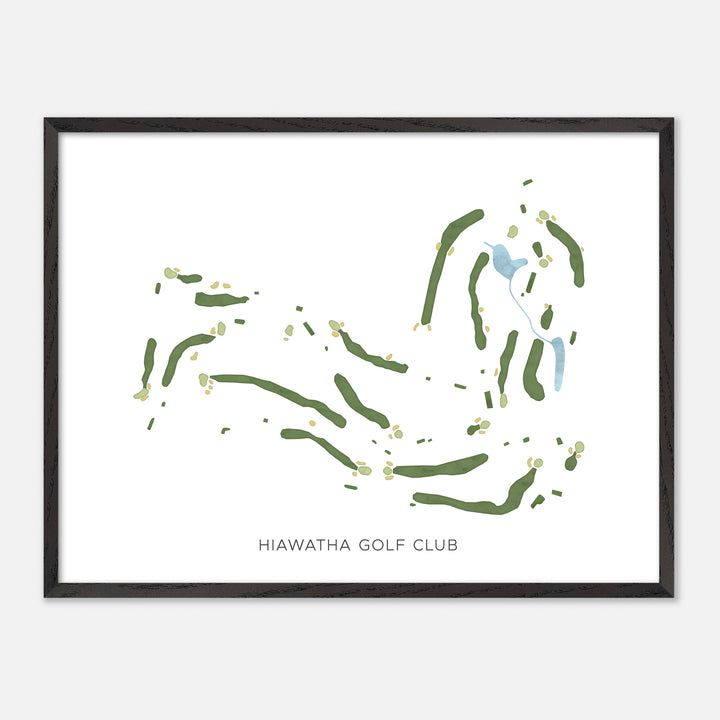 Print of Hiawatha Golf Club Modern Map