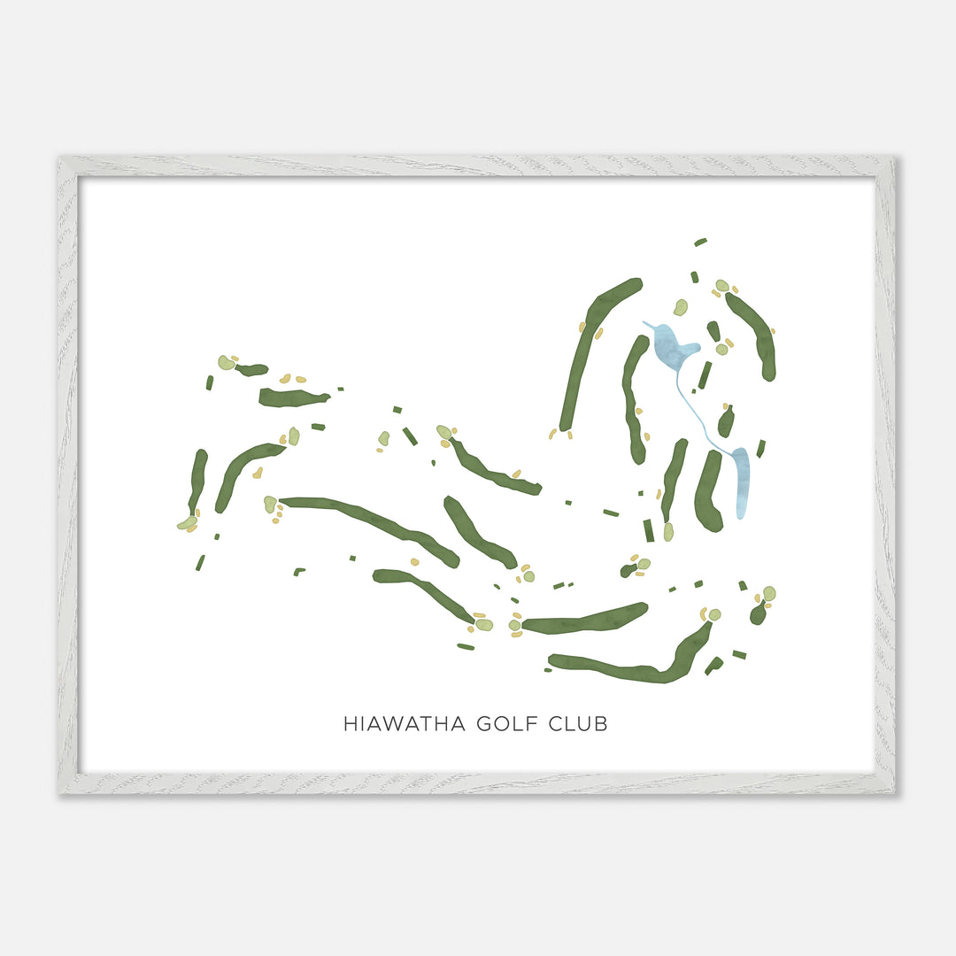Print of Hiawatha Golf Club Modern Map