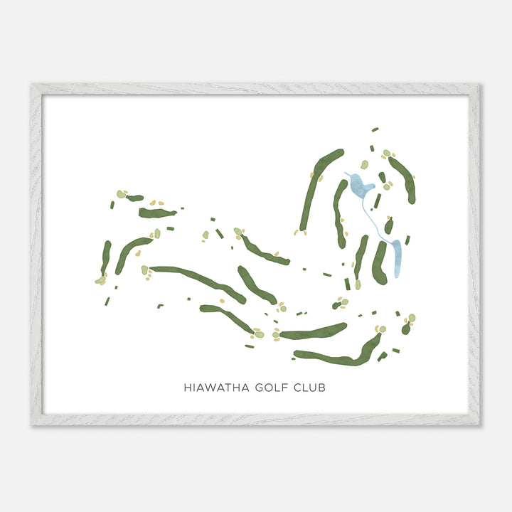 Print of Hiawatha Golf Club Modern Map