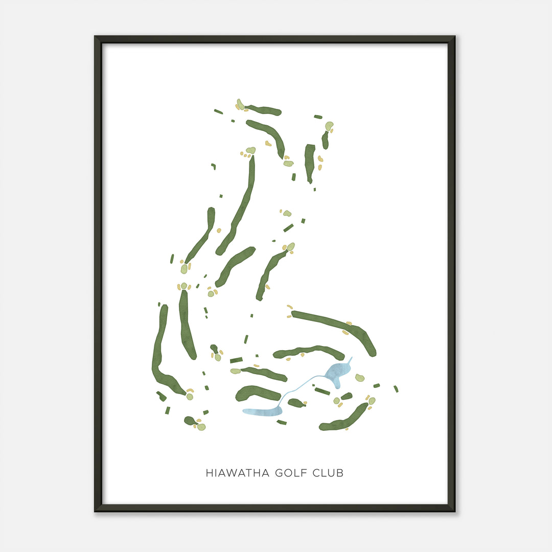 Print of Hiawatha Golf Club Modern Map