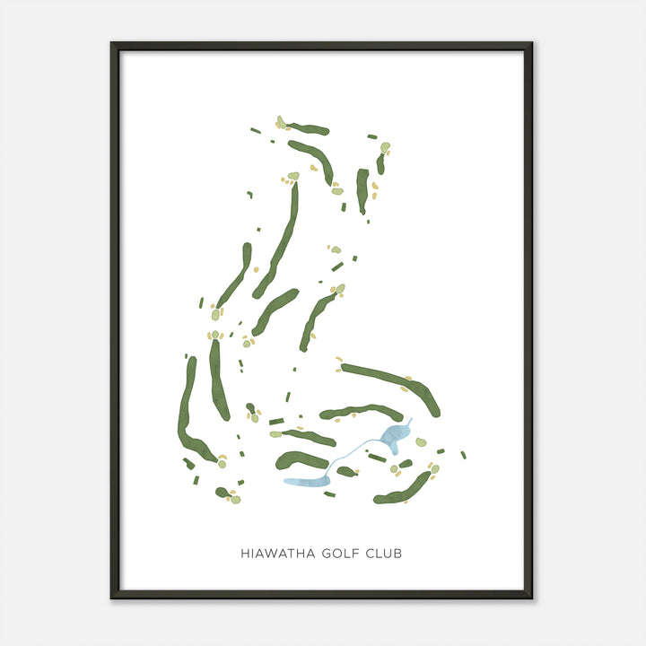Print of Hiawatha Golf Club Modern Map