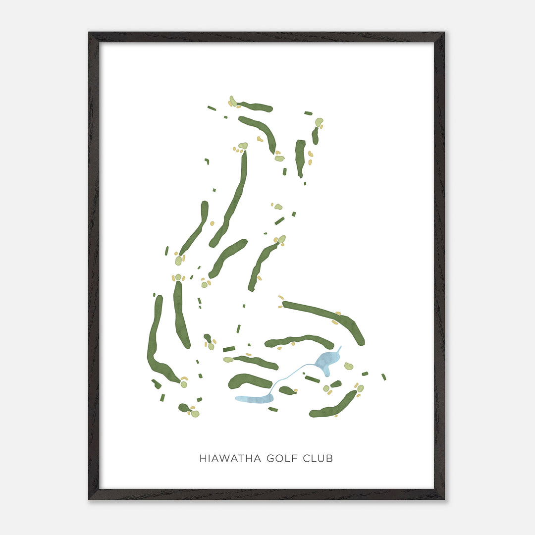 Print of Hiawatha Golf Club Modern Map
