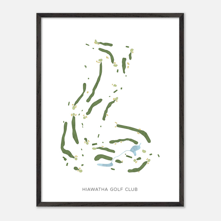 Print of Hiawatha Golf Club Modern Map