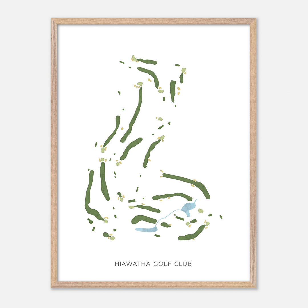 Print of Hiawatha Golf Club Modern Map
