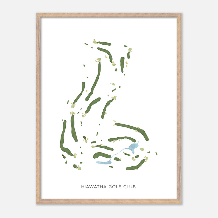 Print of Hiawatha Golf Club Modern Map