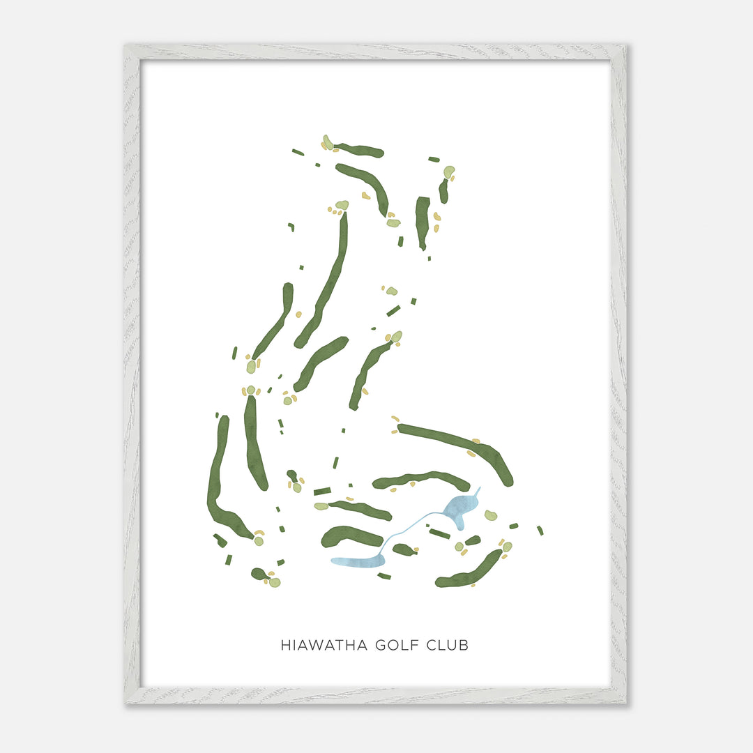 Print of Hiawatha Golf Club Modern Map