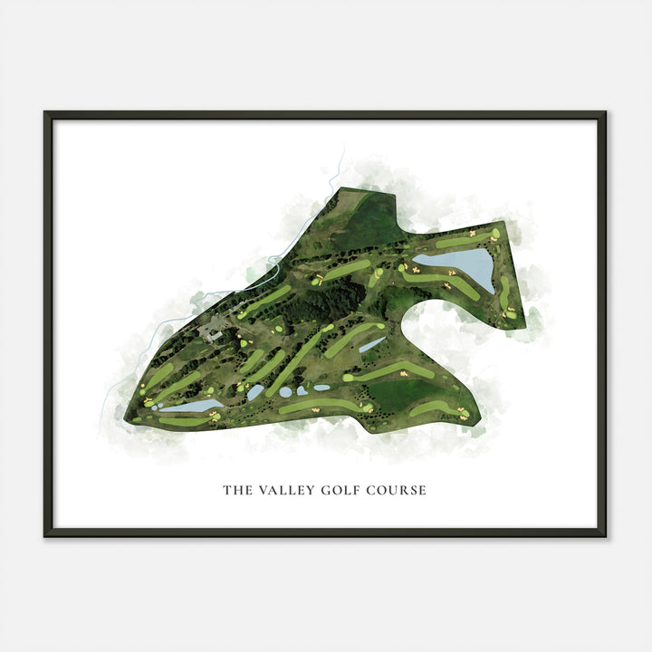 Print of The Valley Golf Course Classic Map