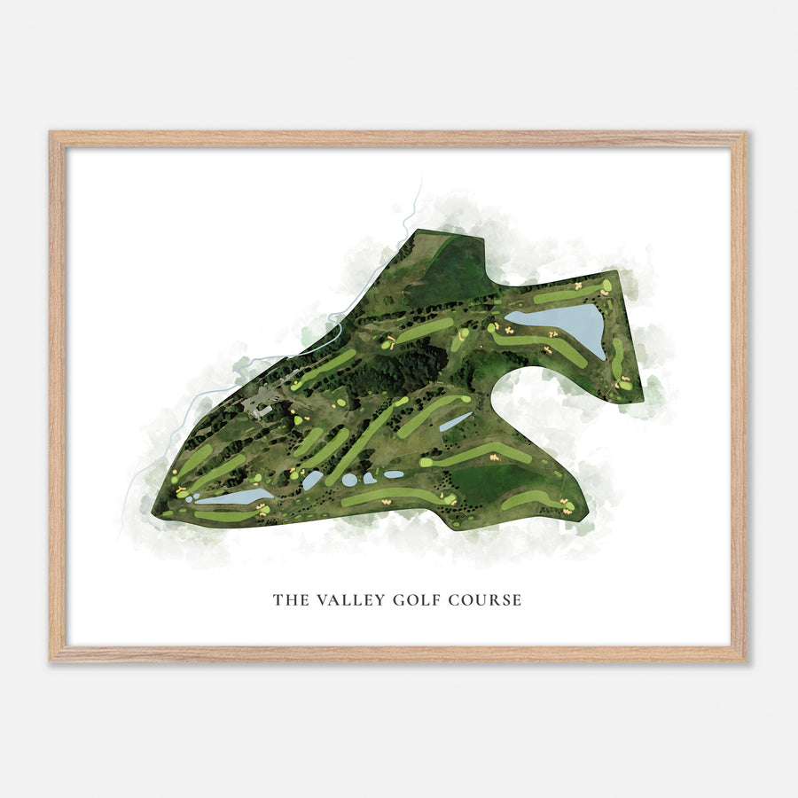 Print of The Valley Golf Course Classic Map