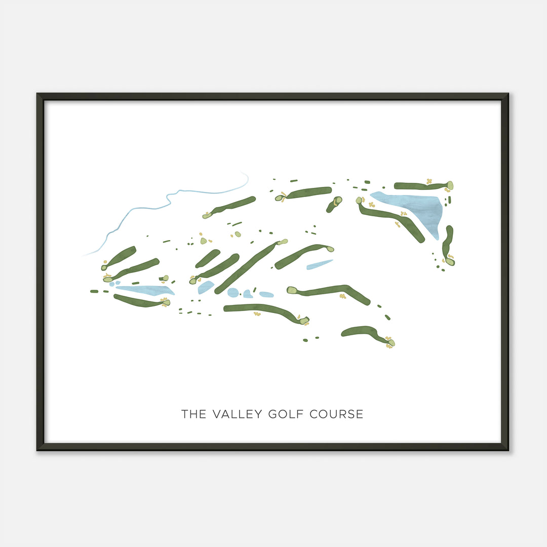 Print of The Valley Golf Course Modern Map