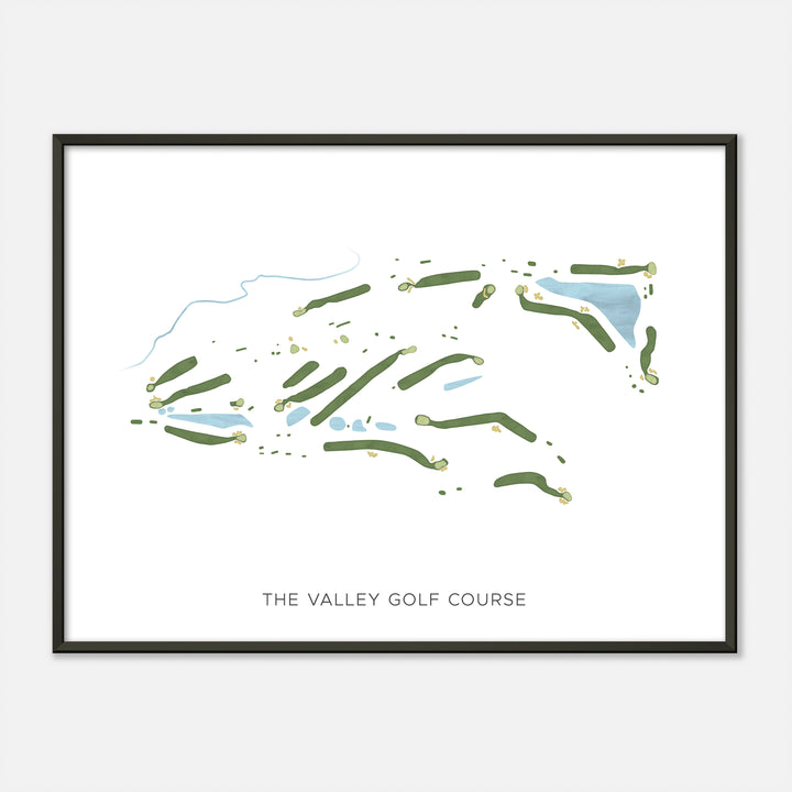 Print of The Valley Golf Course Modern Map