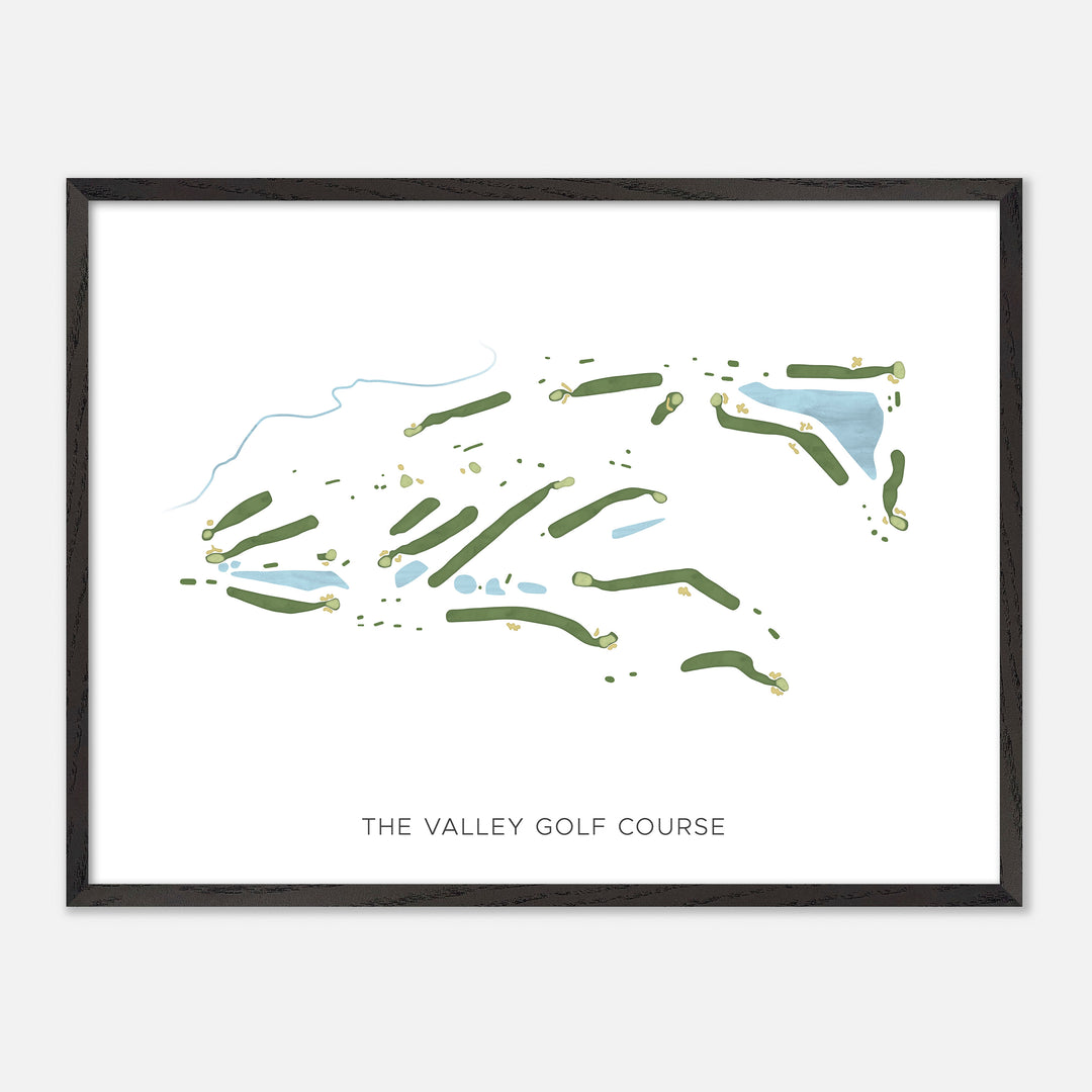 Print of The Valley Golf Course Modern Map
