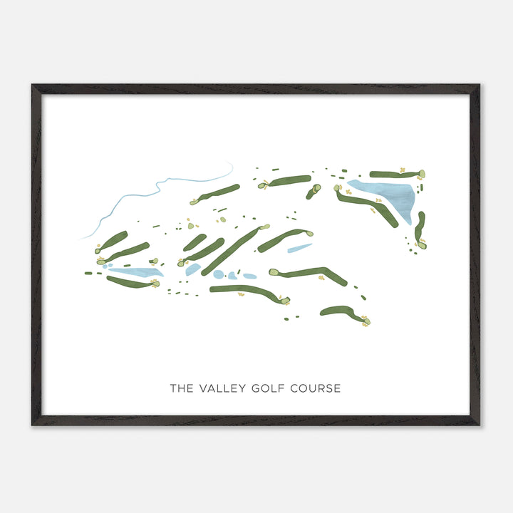 Print of The Valley Golf Course Modern Map