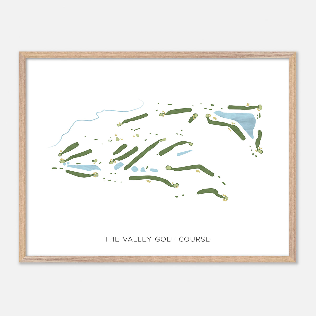 Print of The Valley Golf Course Modern Map