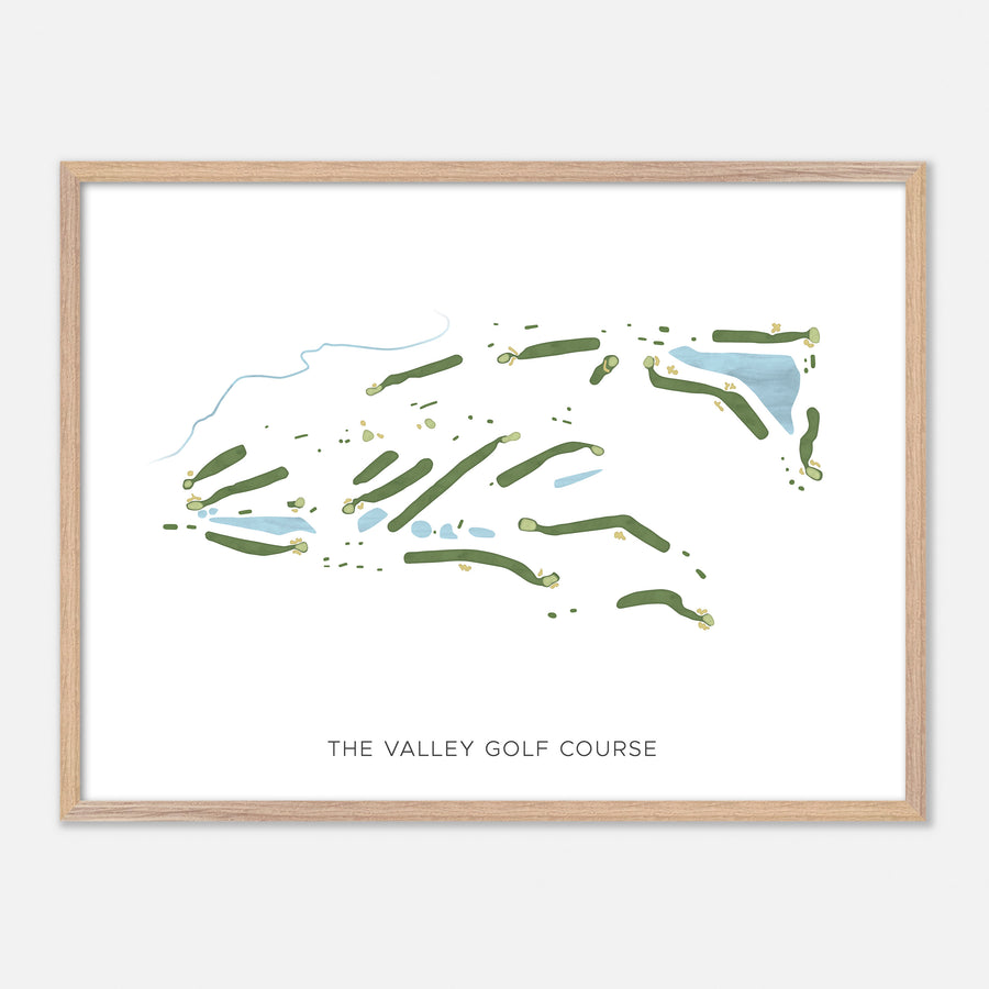 Print of The Valley Golf Course Modern Map