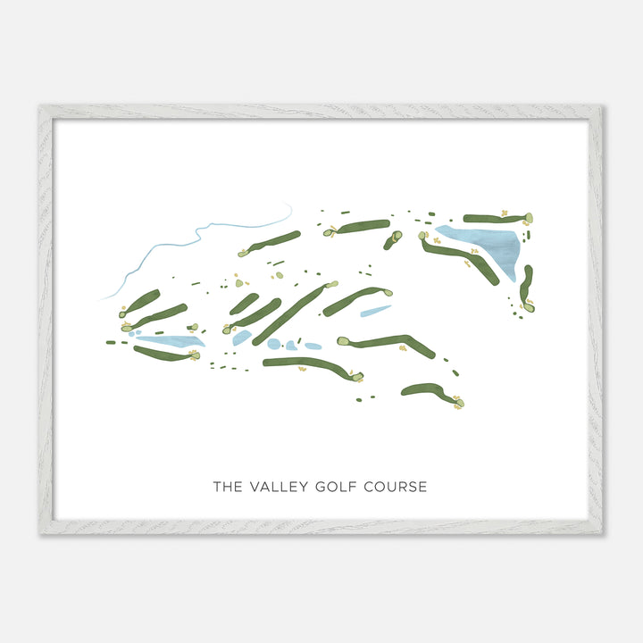 Print of The Valley Golf Course Modern Map