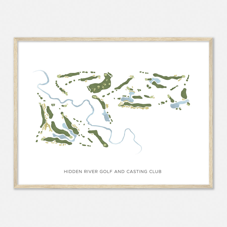 Print of Hidden River Golf And Casting Club Modern Map