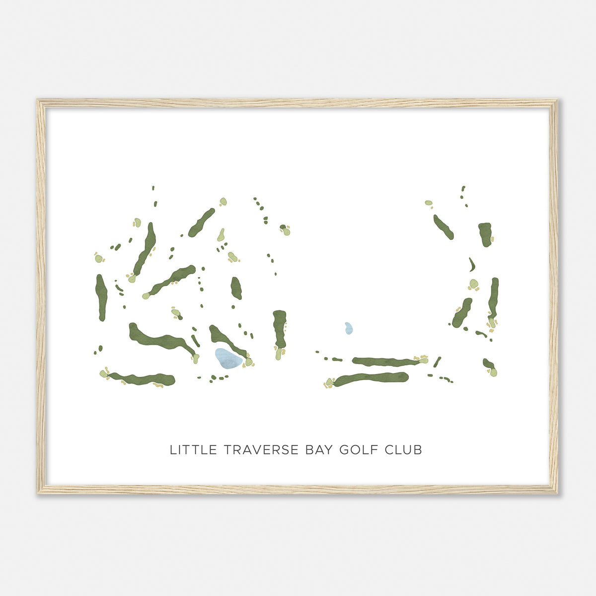 Print of Little Traverse Bay Golf Club Modern Map