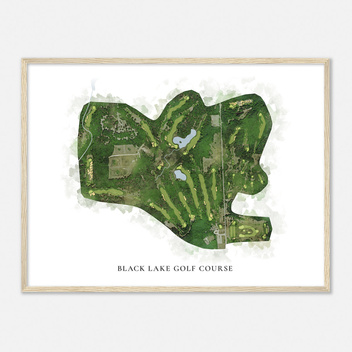 Print of Black Lake Golf Course Classic Map