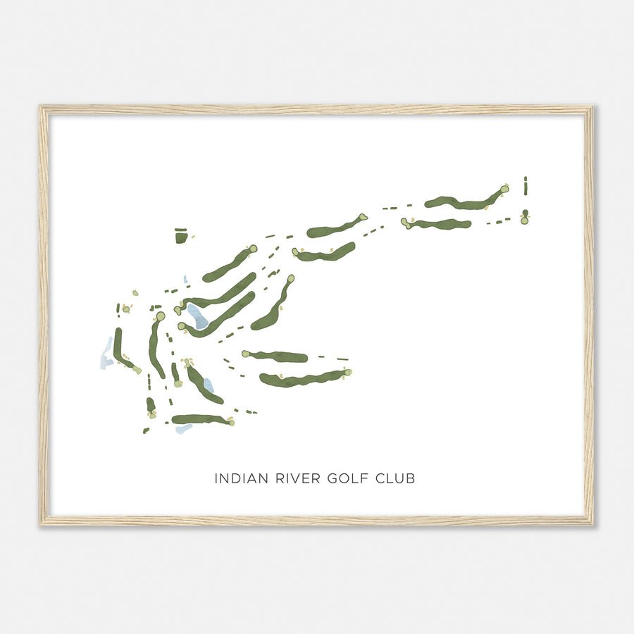 Print of Indian River Golf Club Modern Map