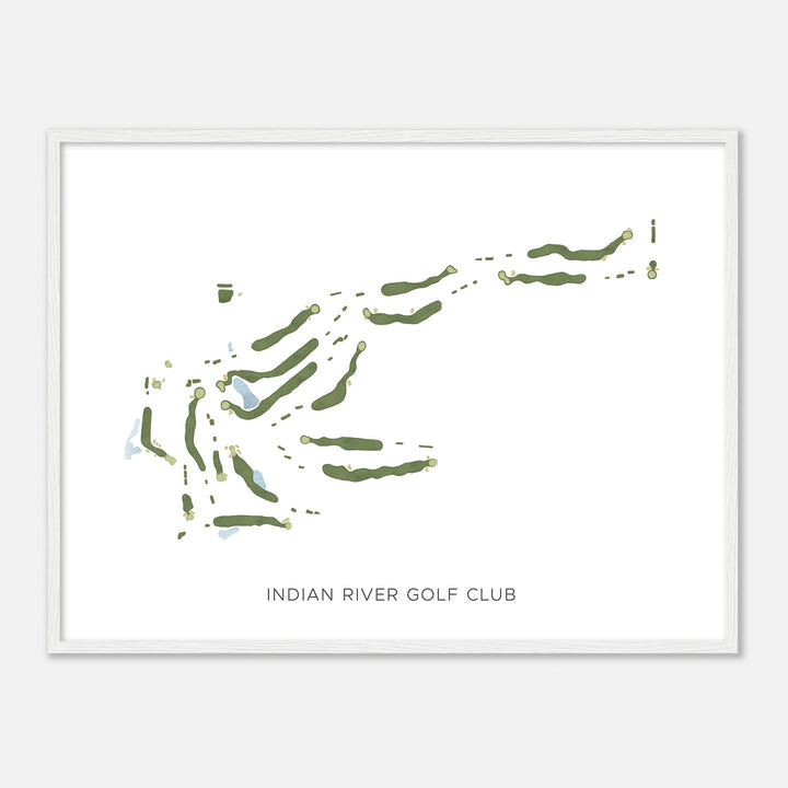 Print of Indian River Golf Club Modern Map