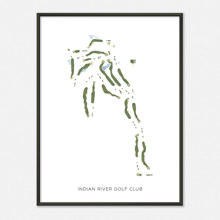 Print of Indian River Golf Club Modern Map