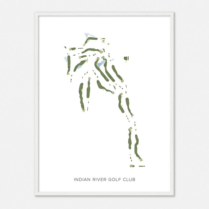 Print of Indian River Golf Club Modern Map