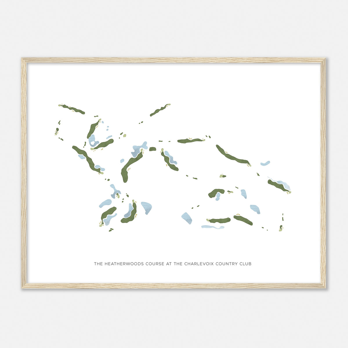 Print of The Heatherwoods Course At The Charlevoix Country Club Modern Map