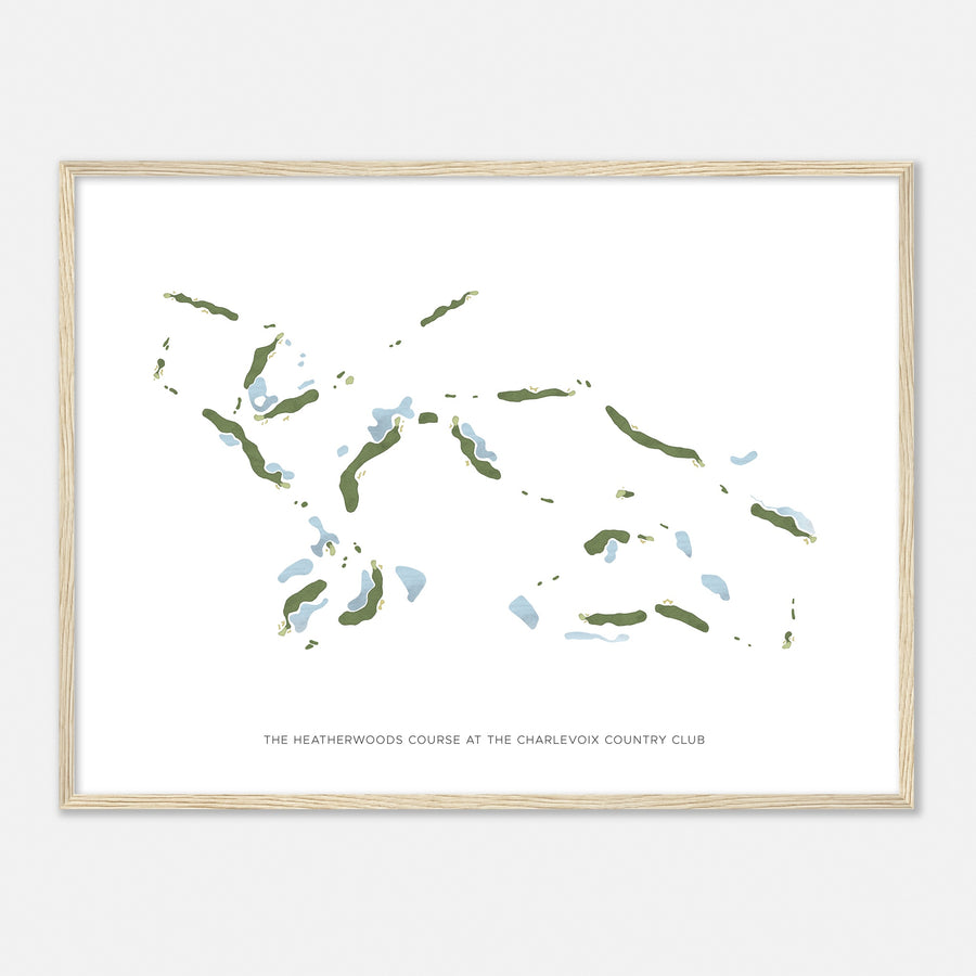 Print of The Heatherwoods Course At The Charlevoix Country Club Modern Map
