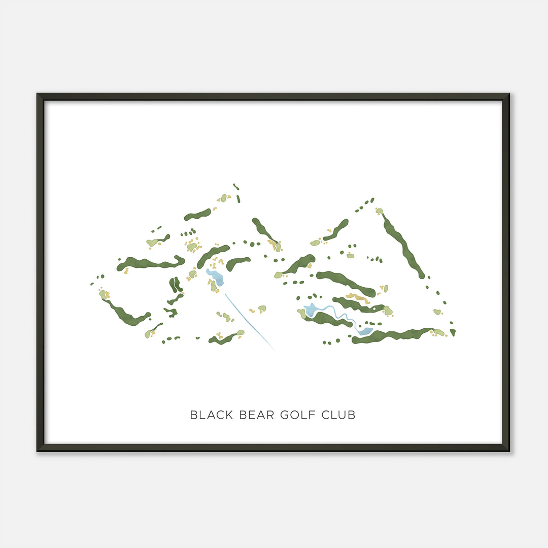 Print of Black Bear Golf Club Modern Map