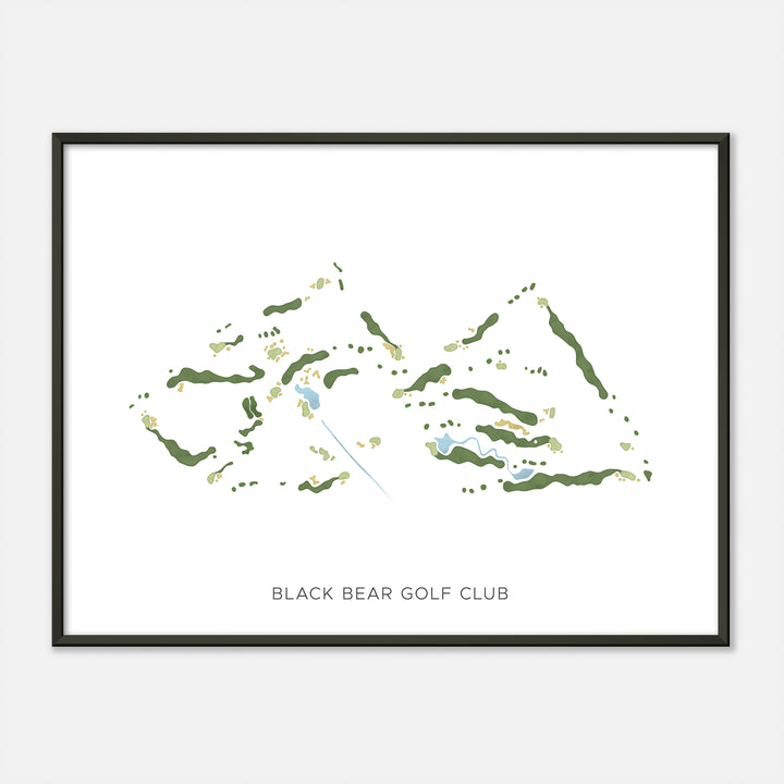 Print of Black Bear Golf Club Modern Map