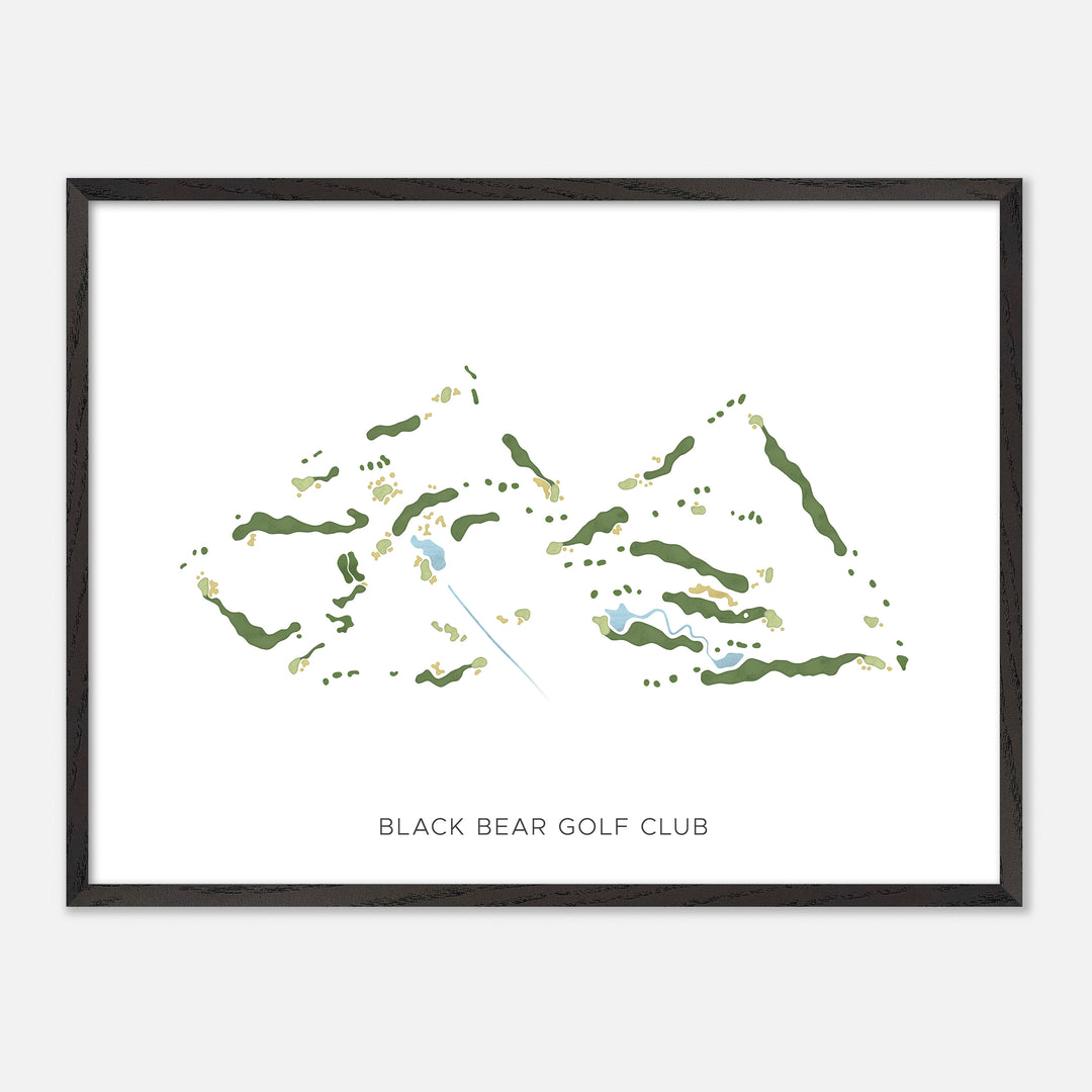 Print of Black Bear Golf Club Modern Map