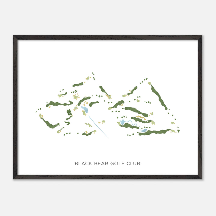 Print of Black Bear Golf Club Modern Map