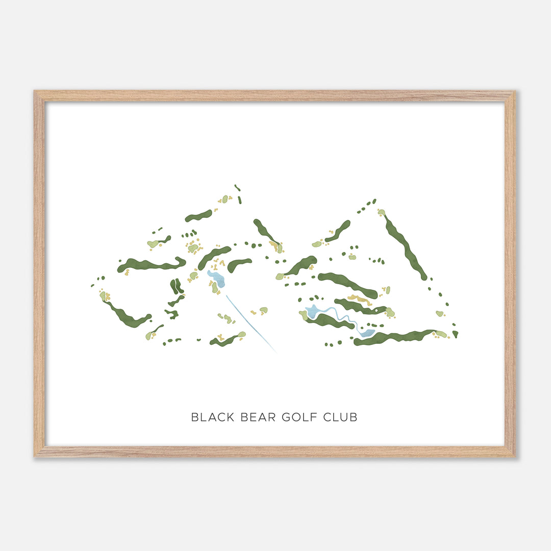 Print of Black Bear Golf Club Modern Map