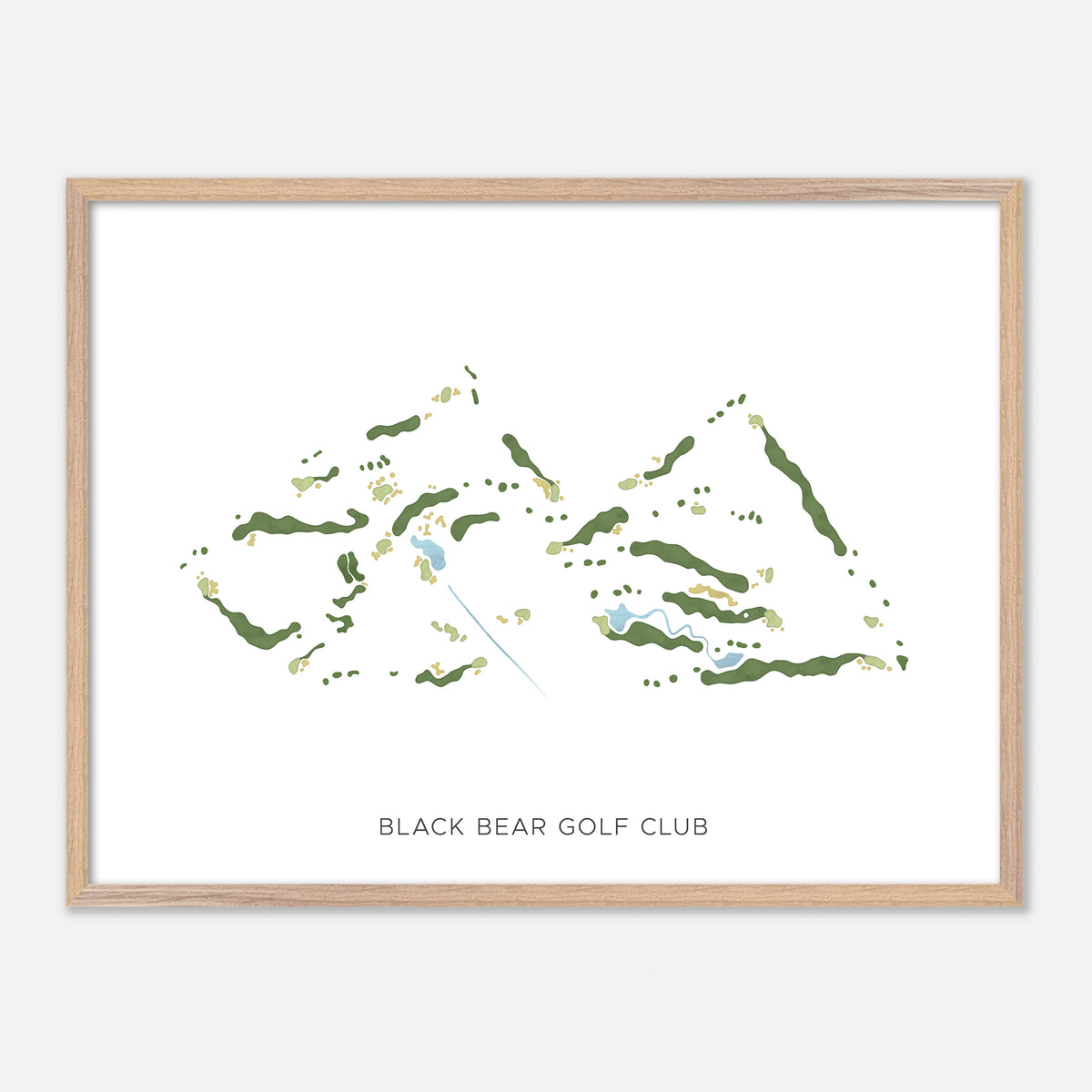 Print of Black Bear Golf Club Modern Map