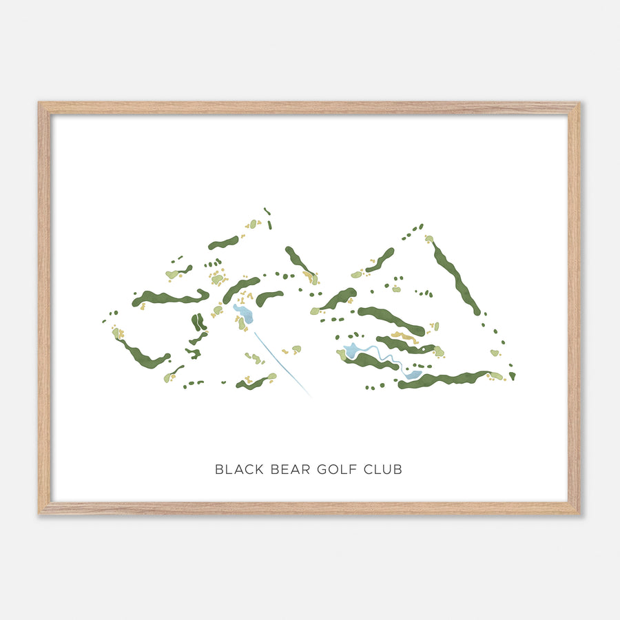 Print of Black Bear Golf Club Modern Map