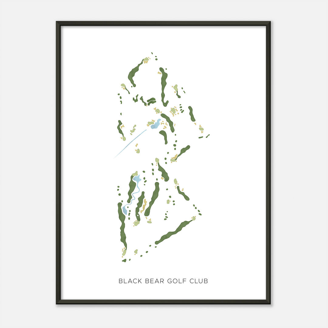 Print of Black Bear Golf Club Modern Map