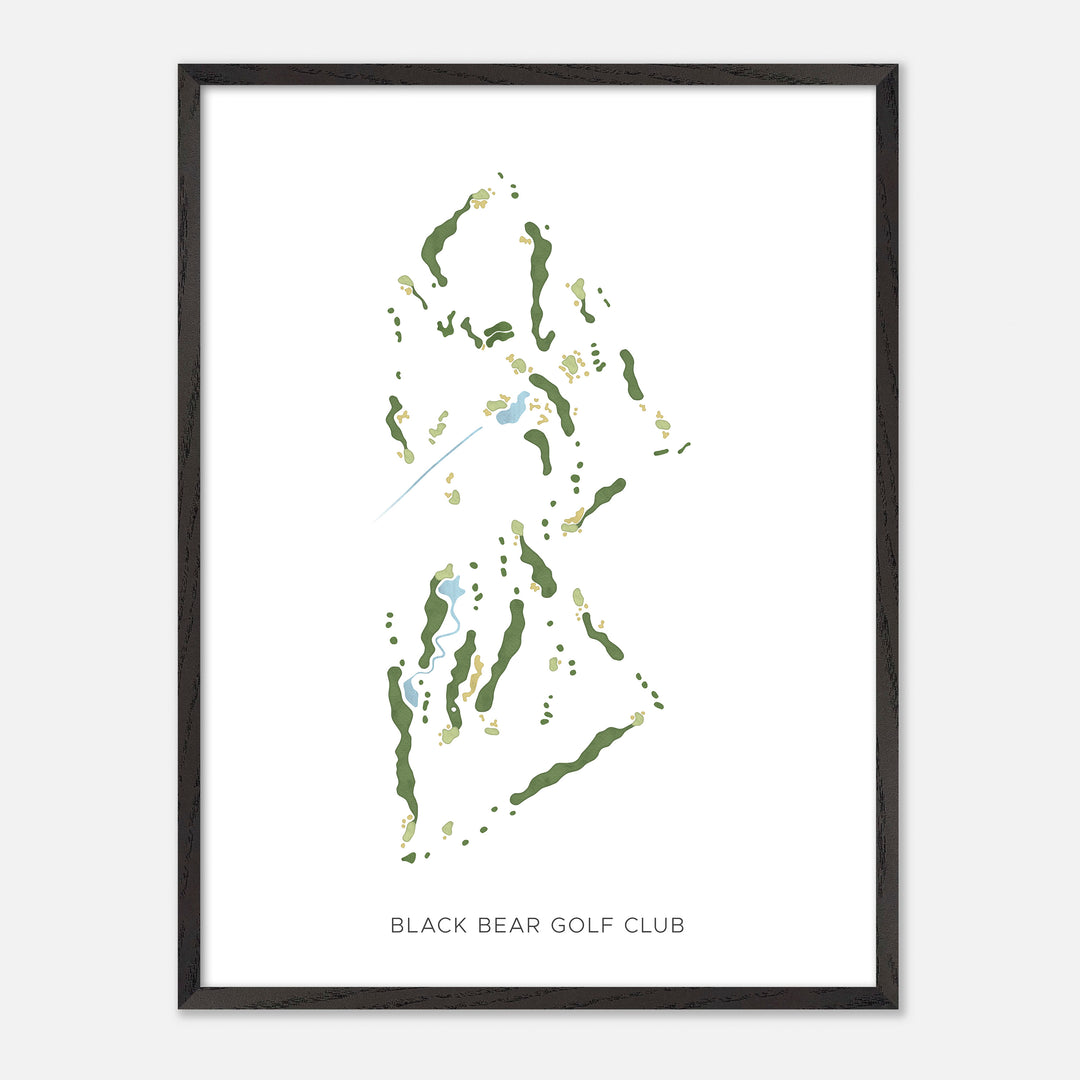 Print of Black Bear Golf Club Modern Map