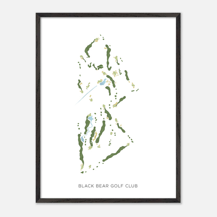 Print of Black Bear Golf Club Modern Map