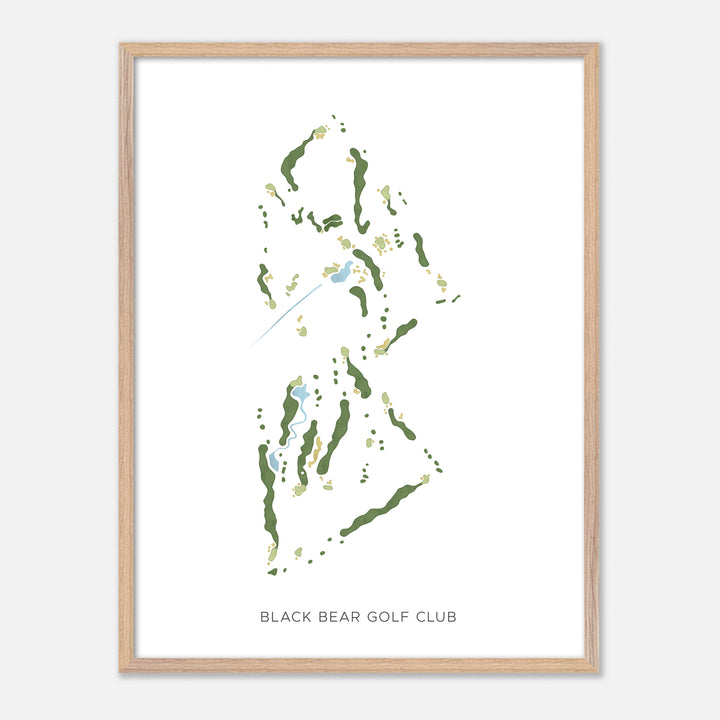 Print of Black Bear Golf Club Modern Map