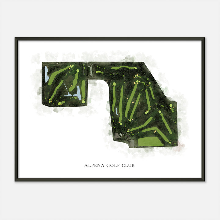 Print of Alpena Golf Club Classic Map