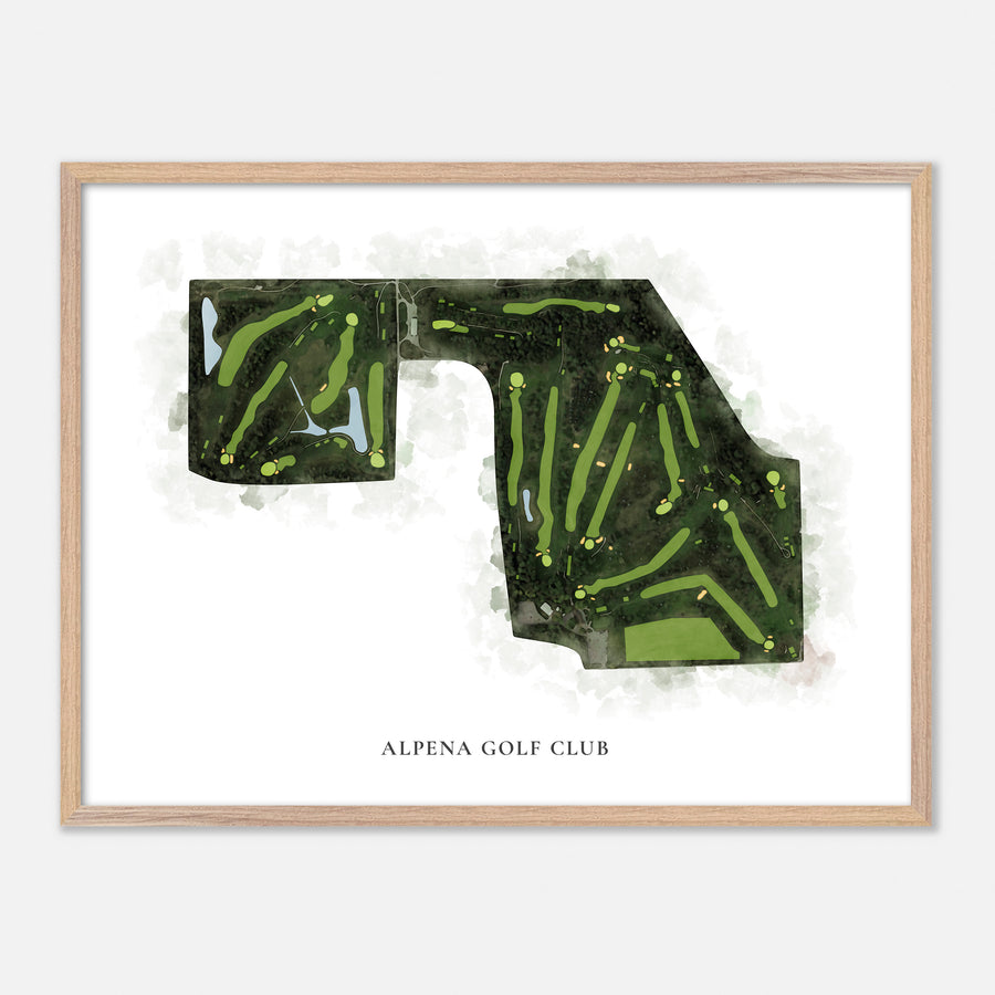 Print of Alpena Golf Club Classic Map