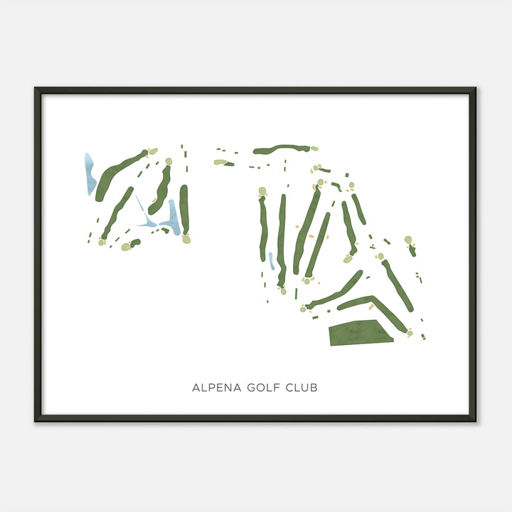 Print of Alpena Golf Club Modern Map