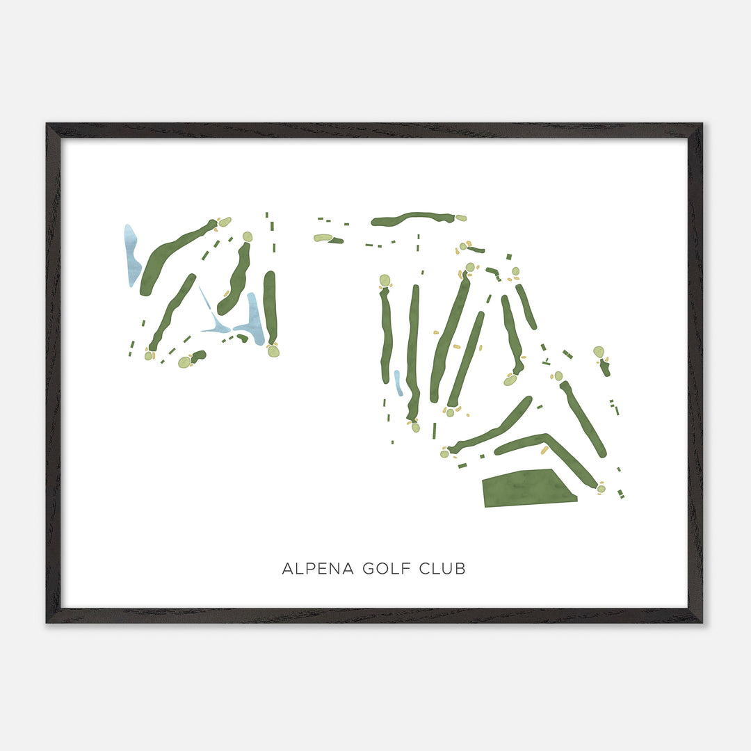 Print of Alpena Golf Club Modern Map