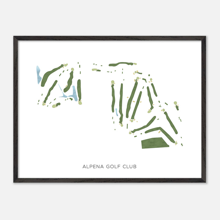 Print of Alpena Golf Club Modern Map