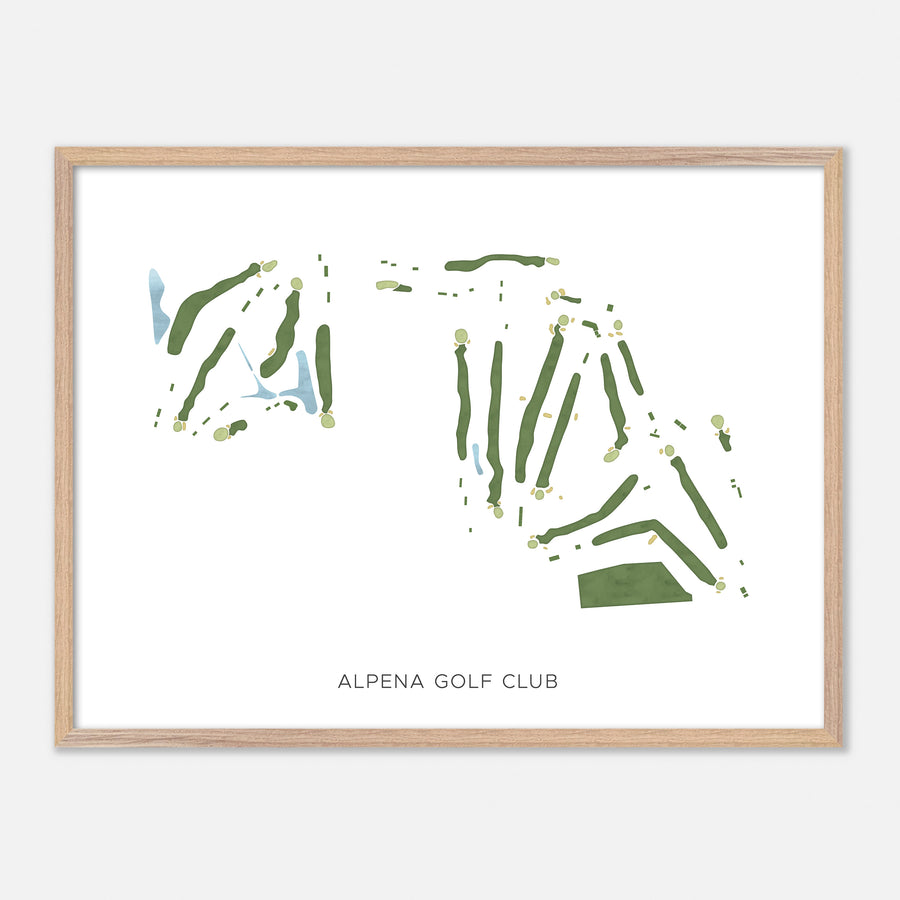 Print of Alpena Golf Club Modern Map