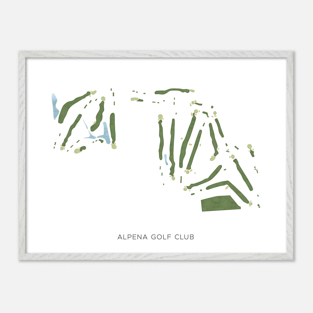 Print of Alpena Golf Club Modern Map