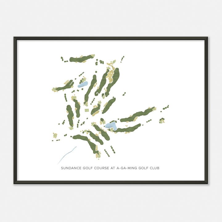 Print of Sundance Golf Course At A-Ga-Ming Golf Club Modern Map
